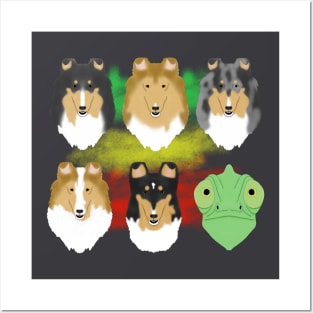 Collie Chameleon Posters and Art